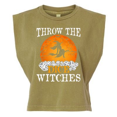 Bunco Throw the Dice Witches Bunco Game Lover Halloween Garment-Dyed Women's Muscle Tee