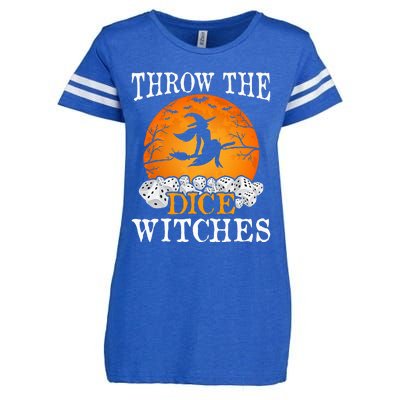 Bunco Throw the Dice Witches Bunco Game Lover Halloween Enza Ladies Jersey Football T-Shirt