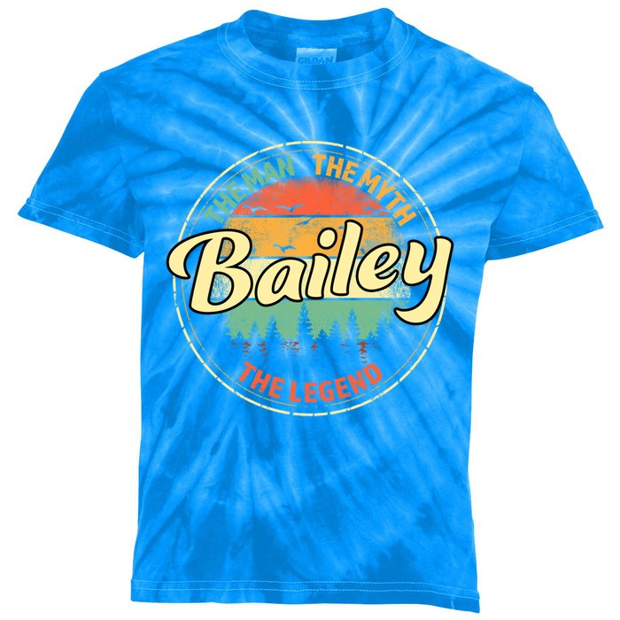 Bailey The The Myth The Legend Personalized Name Gift Kids Tie-Dye T-Shirt