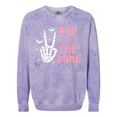 Bad Two The Bone Birthday 2nd 2 Years Old Birthday Colorblast Crewneck Sweatshirt