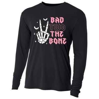 Bad Two The Bone Birthday 2nd 2 Years Old Birthday Cooling Performance Long Sleeve Crew