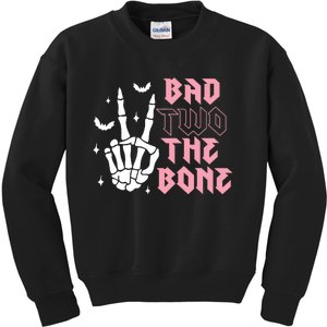 Bad Two The Bone Birthday 2nd 2 Years Old Birthday Kids Sweatshirt