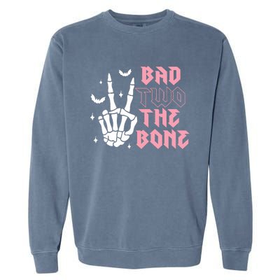 Bad Two The Bone Birthday 2nd 2 Years Old Birthday Garment-Dyed Sweatshirt