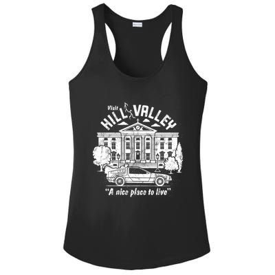 Back To The Future Visit Hill Valley A Nice Place To Live Gift Ladies PosiCharge Competitor Racerback Tank