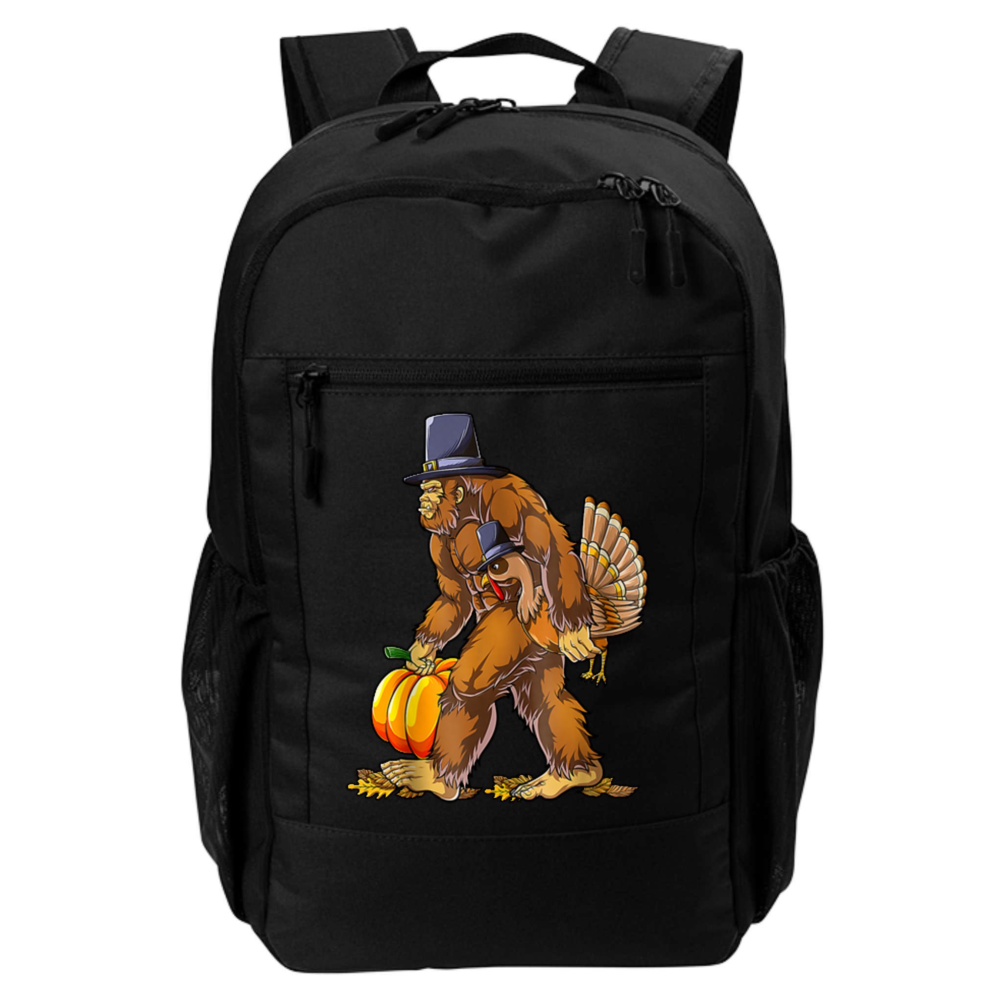 Bigfoot Turkey Thanksgiving Funny Holiday Backpack