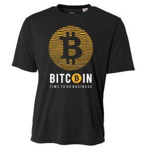 Bitcoin Time To Do Business Cooling Performance Crew T-Shirt