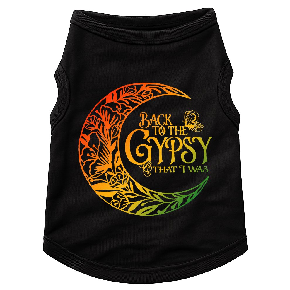 Back To The Gypsy That I Was Apparel Doggie Tank