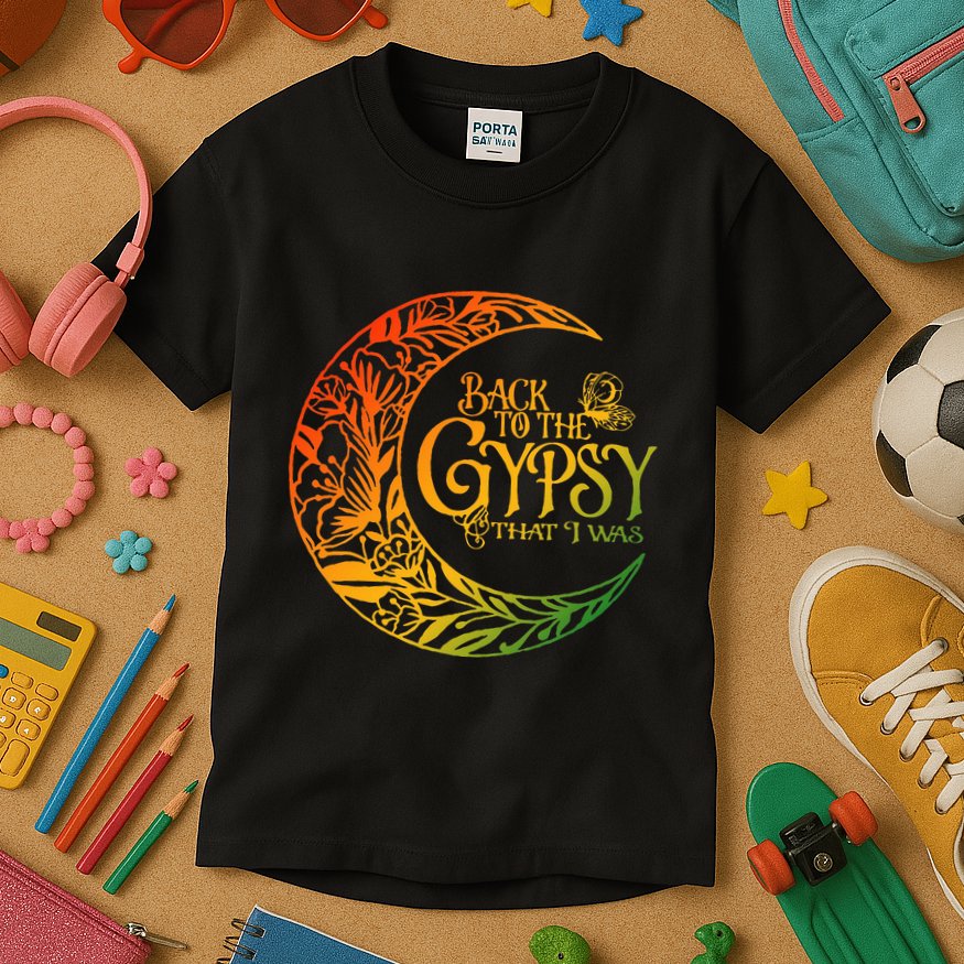 Back To The Gypsy That I Was Apparel Kids T-Shirt
