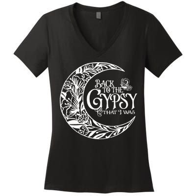 Back To The Gypsy That I Was Women's V-Neck T-Shirt
