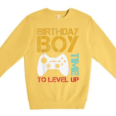 Birthday Time To Level Up Video Gamer Premium Crewneck Sweatshirt