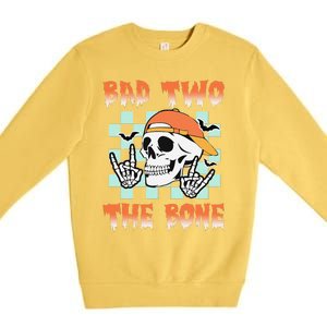 Bad Two The Bone Party 2 Years Old 2nd Birthday Gift Premium Crewneck Sweatshirt