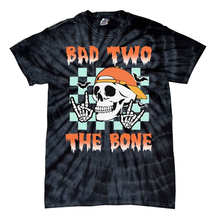 Bad Two The Bone Party 2 Years Old 2nd Birthday Gift Tie-Dye T-Shirt