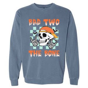 Bad Two The Bone Party 2 Years Old 2nd Birthday Gift Garment-Dyed Sweatshirt