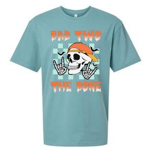 Bad Two The Bone Party 2 Years Old 2nd Birthday Gift Sueded Cloud Jersey T-Shirt