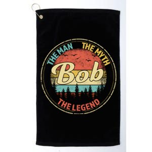 Bob The The Myth The Legend Personalized Name Gift Platinum Collection Golf Towel