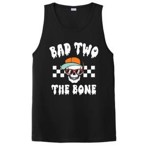 Bad To The Bone Skeleton Halloween Two Birthday PosiCharge Competitor Tank