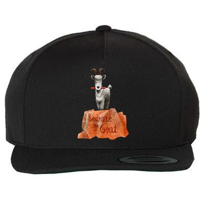 Beware The Thunder Goat On The Mountain! Wool Snapback Cap