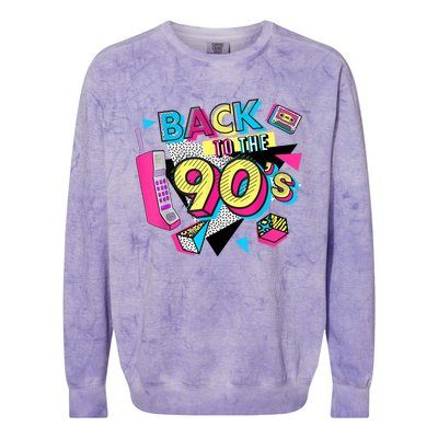 Back To The 90s Outfits Retro Costume Party Cassette Tape Colorblast Crewneck Sweatshirt