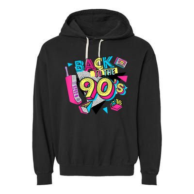 Back To The 90s Outfits Retro Costume Party Cassette Tape Garment-Dyed Fleece Hoodie