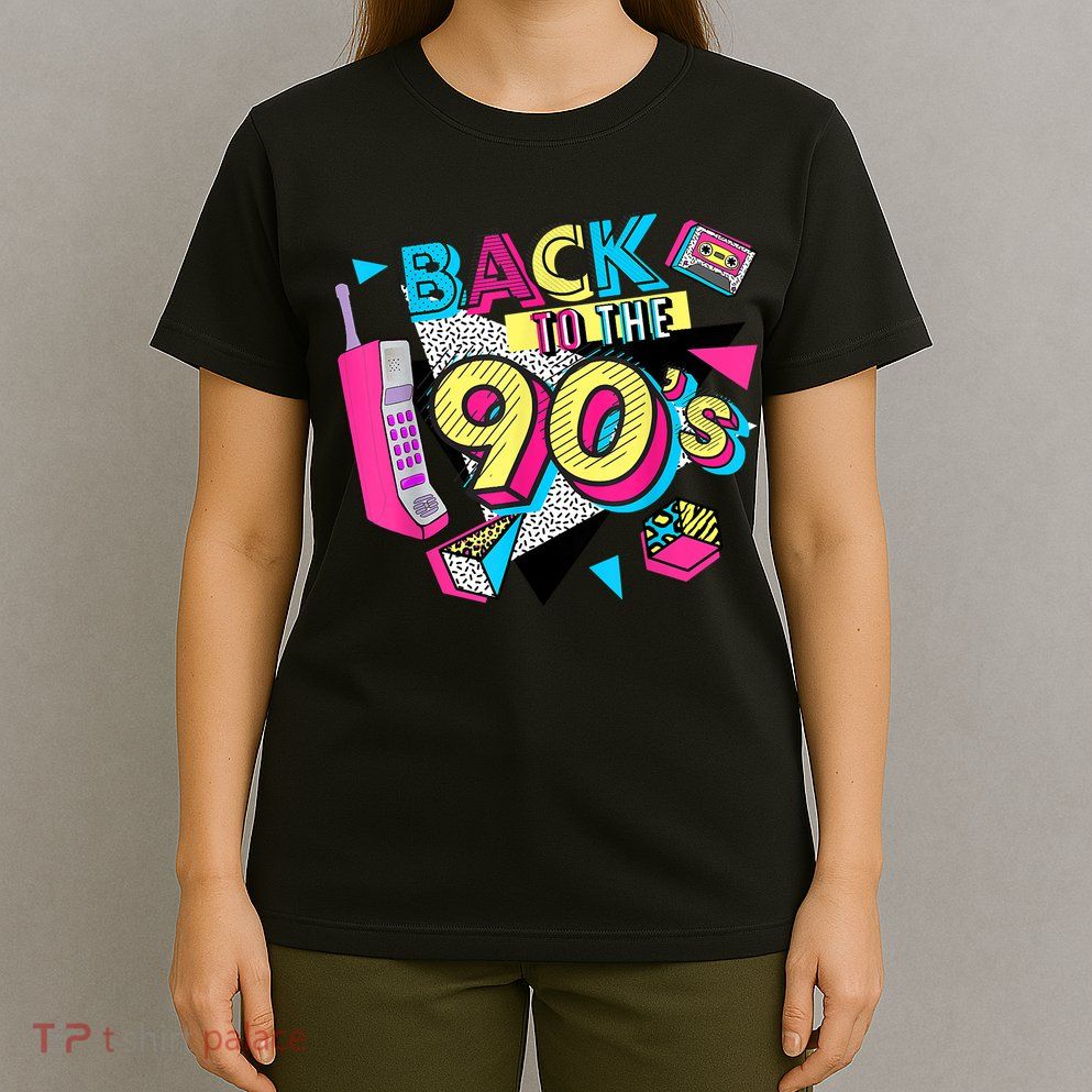Back To The 90s Outfits Retro Costume Party Cassette Tape T-Shirt