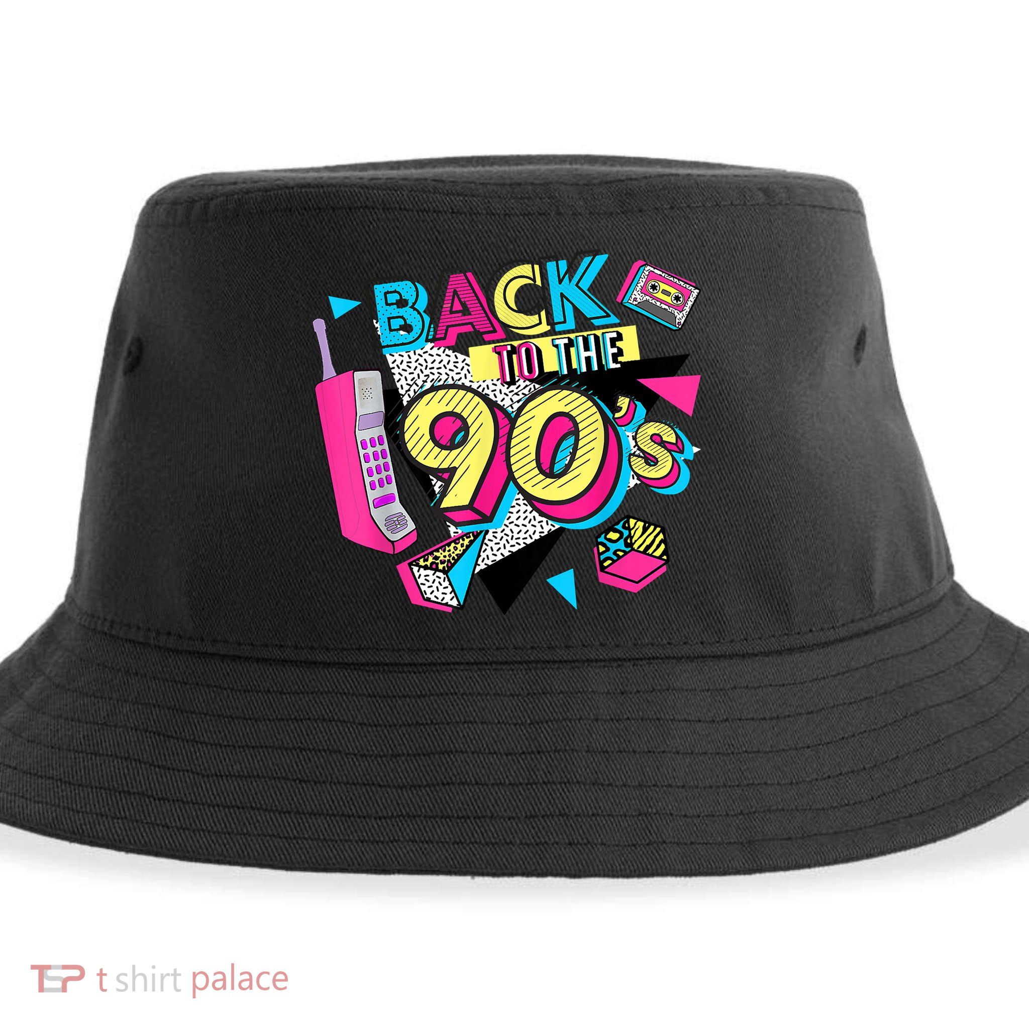 Back To The 90s Outfits Retro Costume Party Cassette Tape Sustainable Bucket Hat