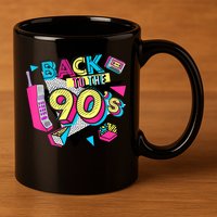 Back To The 90s Outfits Retro Costume Party Cassette Tape 11oz C Handle Ceramic Mug