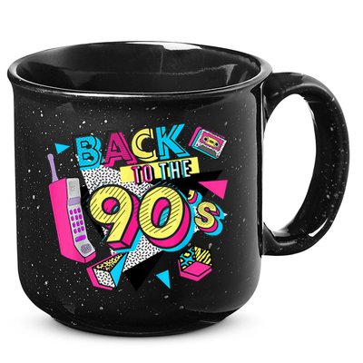 Back To The 90s Outfits Retro Costume Party Cassette Tape 15oz Campfire Ceramic Mug