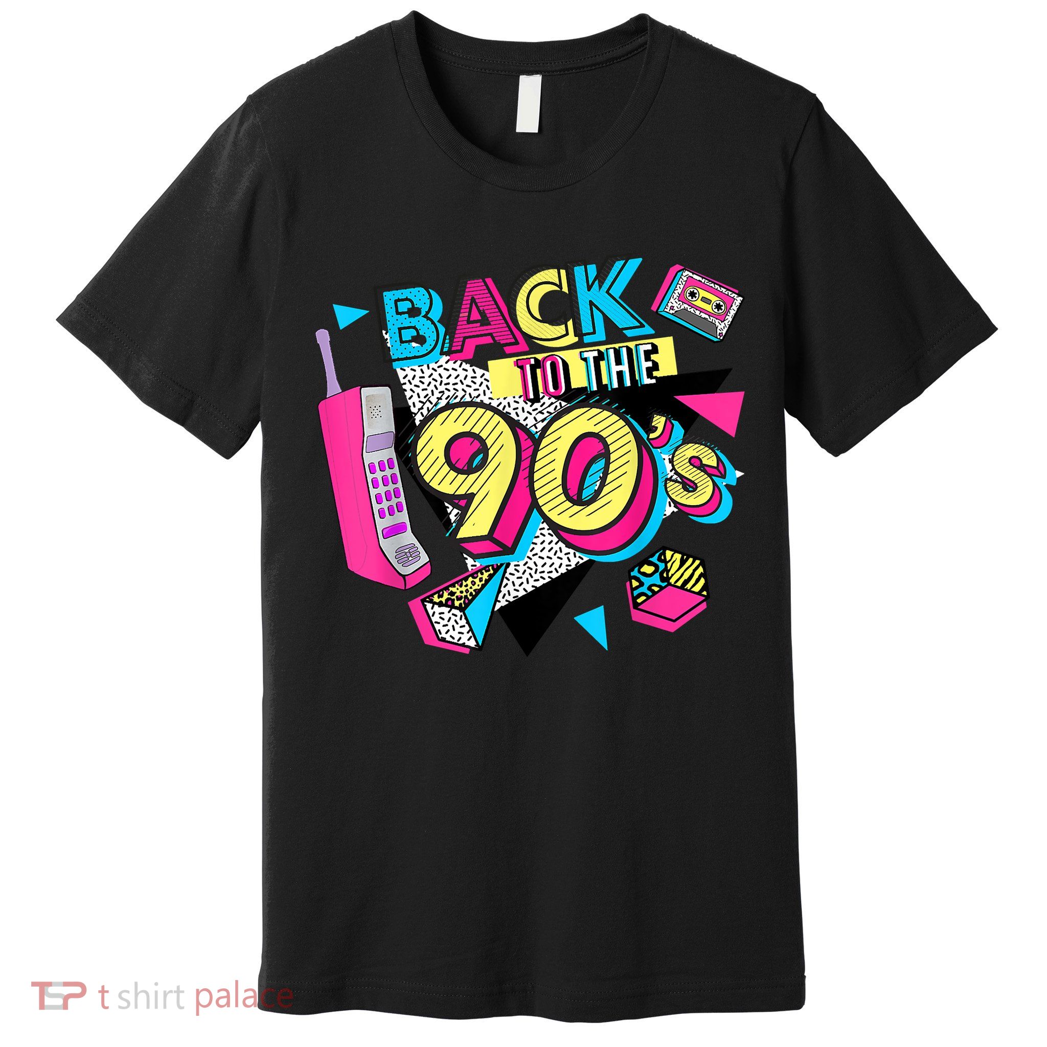 Back To The 90s Outfits Retro Costume Party Cassette Tape Premium T-Shirt