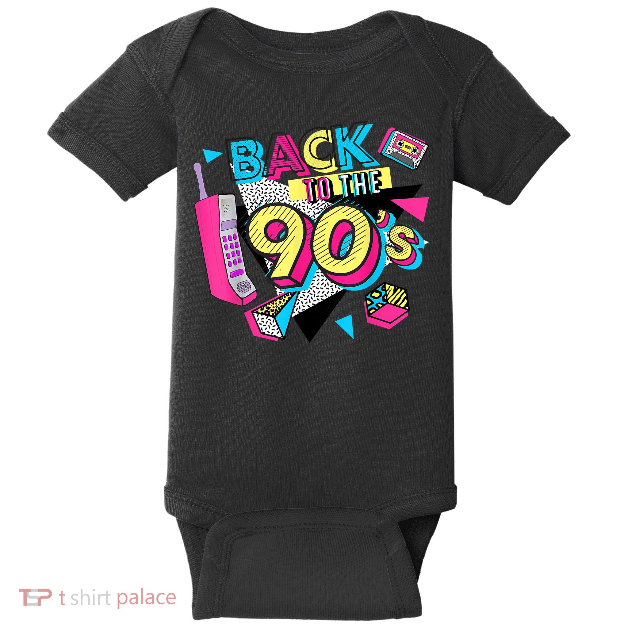 Back To The 90s Outfits Retro Costume Party Cassette Tape Baby Bodysuit