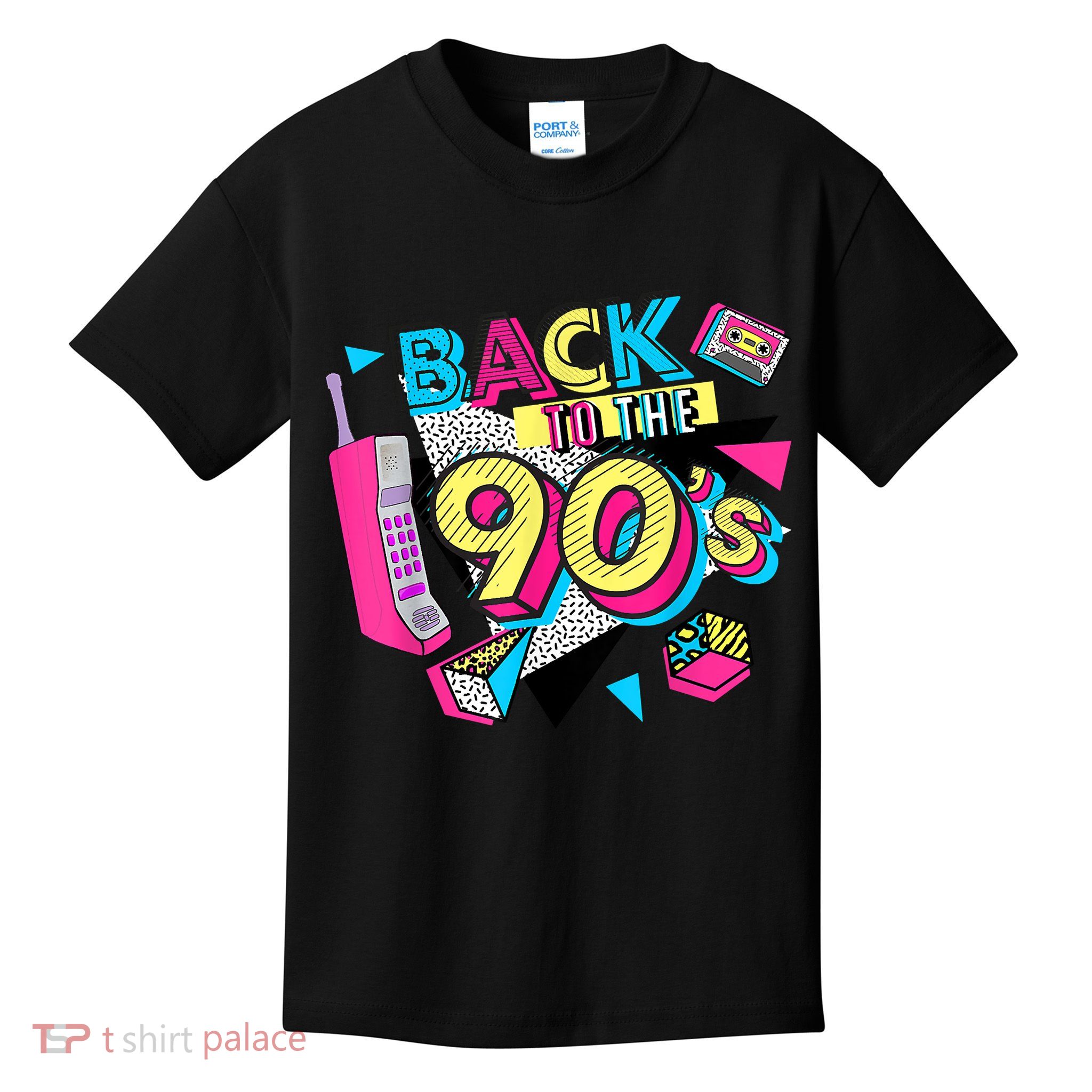 Back To The 90s Outfits Retro Costume Party Cassette Tape Kids T-Shirt