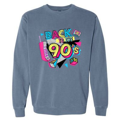 Back To The 90s Outfits Retro Costume Party Cassette Tape Garment-Dyed Sweatshirt