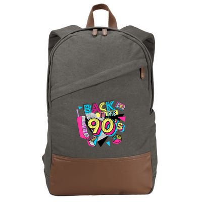 Back To The 90s Outfits Retro Costume Party Cassette Tape Cotton Canvas Backpack