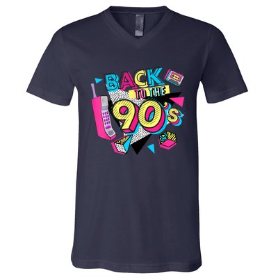 Back To The 90s Outfits Retro Costume Party Cassette Tape V-Neck T-Shirt