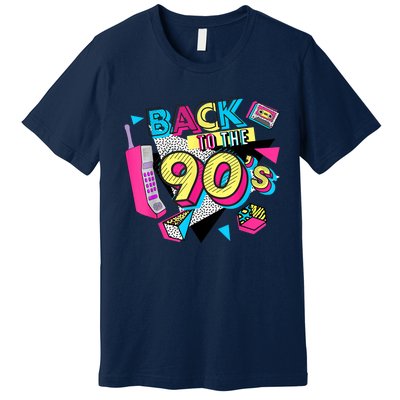 Back To The 90s Outfits Retro Costume Party Cassette Tape Premium T-Shirt