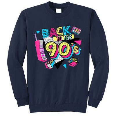 Back To The 90s Outfits Retro Costume Party Cassette Tape Tall Sweatshirt