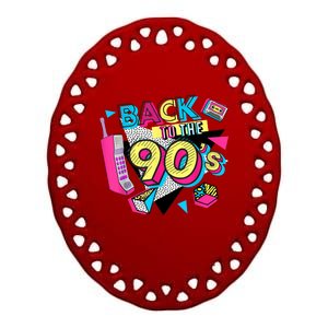 Back To The 90s Outfits Retro Costume Party Cassette Tape Ceramic Oval Ornament