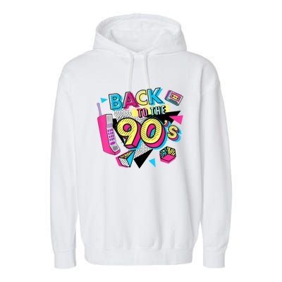 Back To The 90s Outfits Retro Costume Party Cassette Tape Garment-Dyed Fleece Hoodie