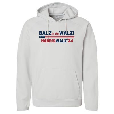 Balz To The Walz Harris Walz 24 Performance Fleece Hoodie