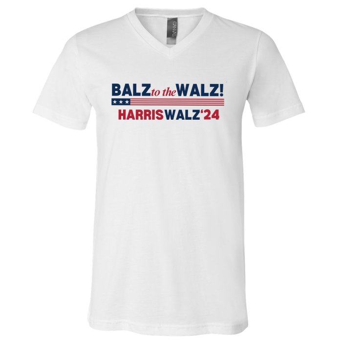 Balz To The Walz Harris Walz 24 V-Neck T-Shirt