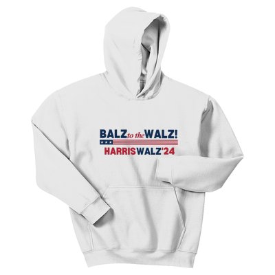 Balz To The Walz Harris Walz 24 Kids Hoodie