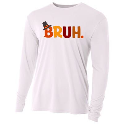 Bruh Thanksgiving Teens Thanksgiving Bruh Cooling Performance Long Sleeve Crew