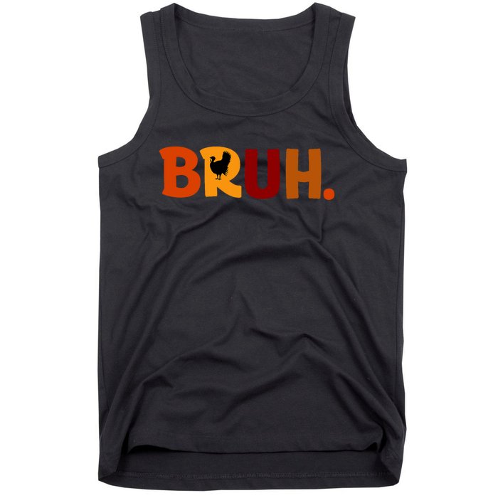 Bruh Thanksgiving Teens Turkey Bruh Tank Top