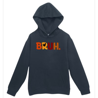 Bruh Thanksgiving Teens Turkey Bruh Urban Pullover Hoodie