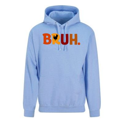 Bruh Thanksgiving Teens Turkey Bruh Unisex Surf Hoodie