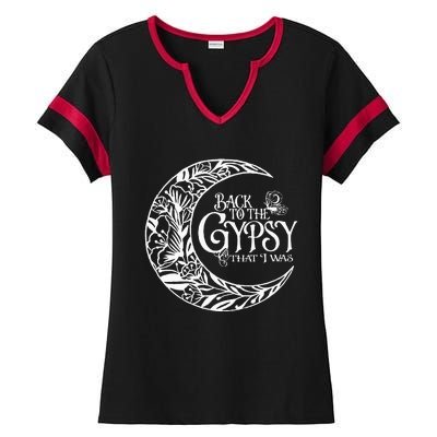 Back To The Gypsy That I Was Ladies Halftime Notch Neck Tee