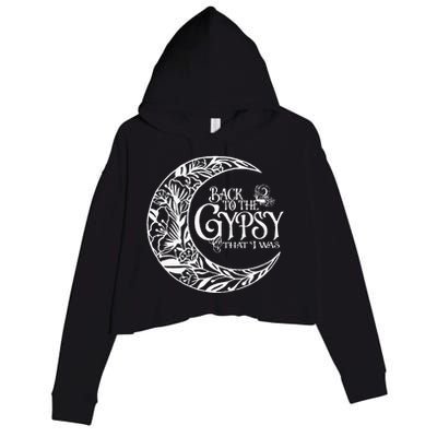 Back To The Gypsy That I Was Crop Fleece Hoodie