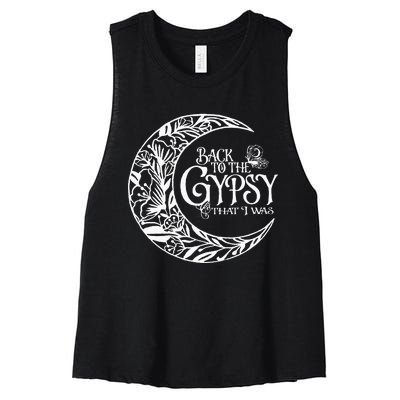 Back To The Gypsy That I Was Women's Racerback Cropped Tank