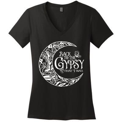 Back To The Gypsy That I Was Women's V-Neck T-Shirt