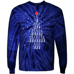 Beer Tree Ugly Christmas Tie-Dye Long Sleeve Shirt