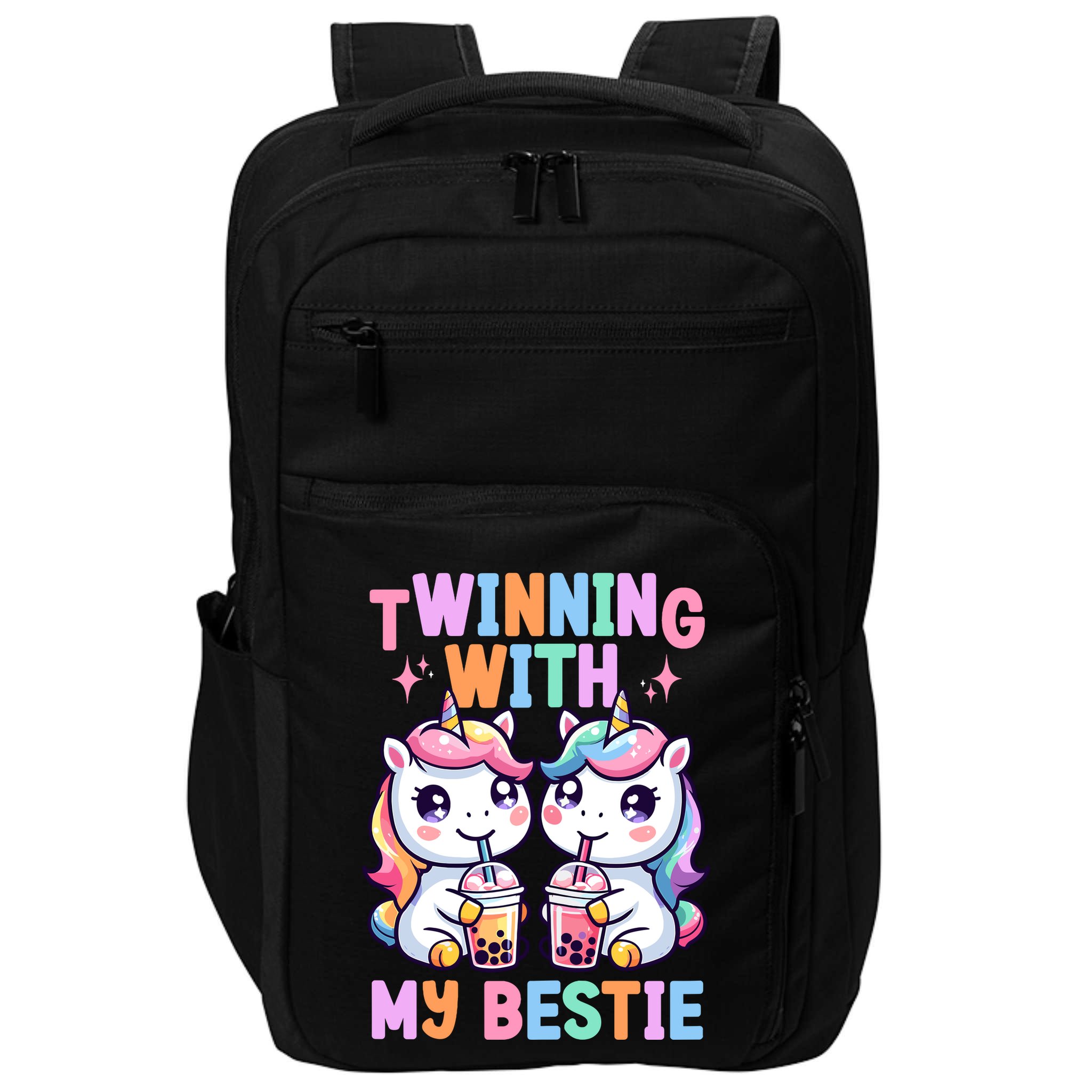 Boba Tea Unicorn Twinning With My Bestie Spirit Week Girl Impact Tech Backpack